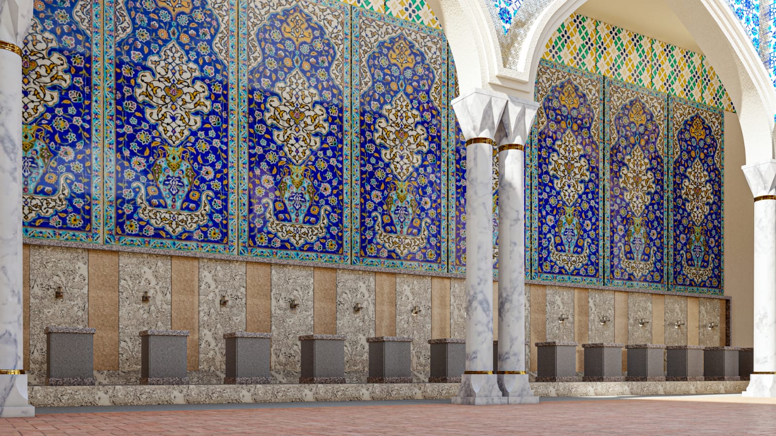 Central Courtyard — Arched Colonnade
