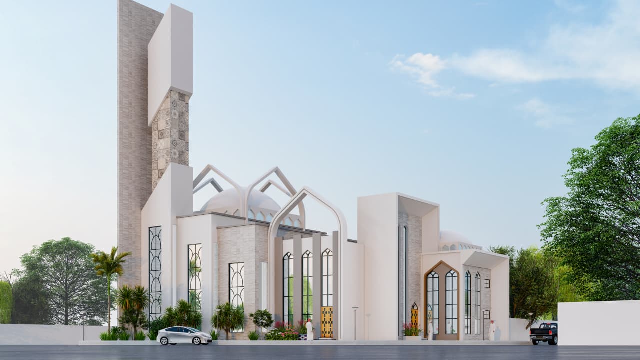 Contemporary Mosque — Wide View