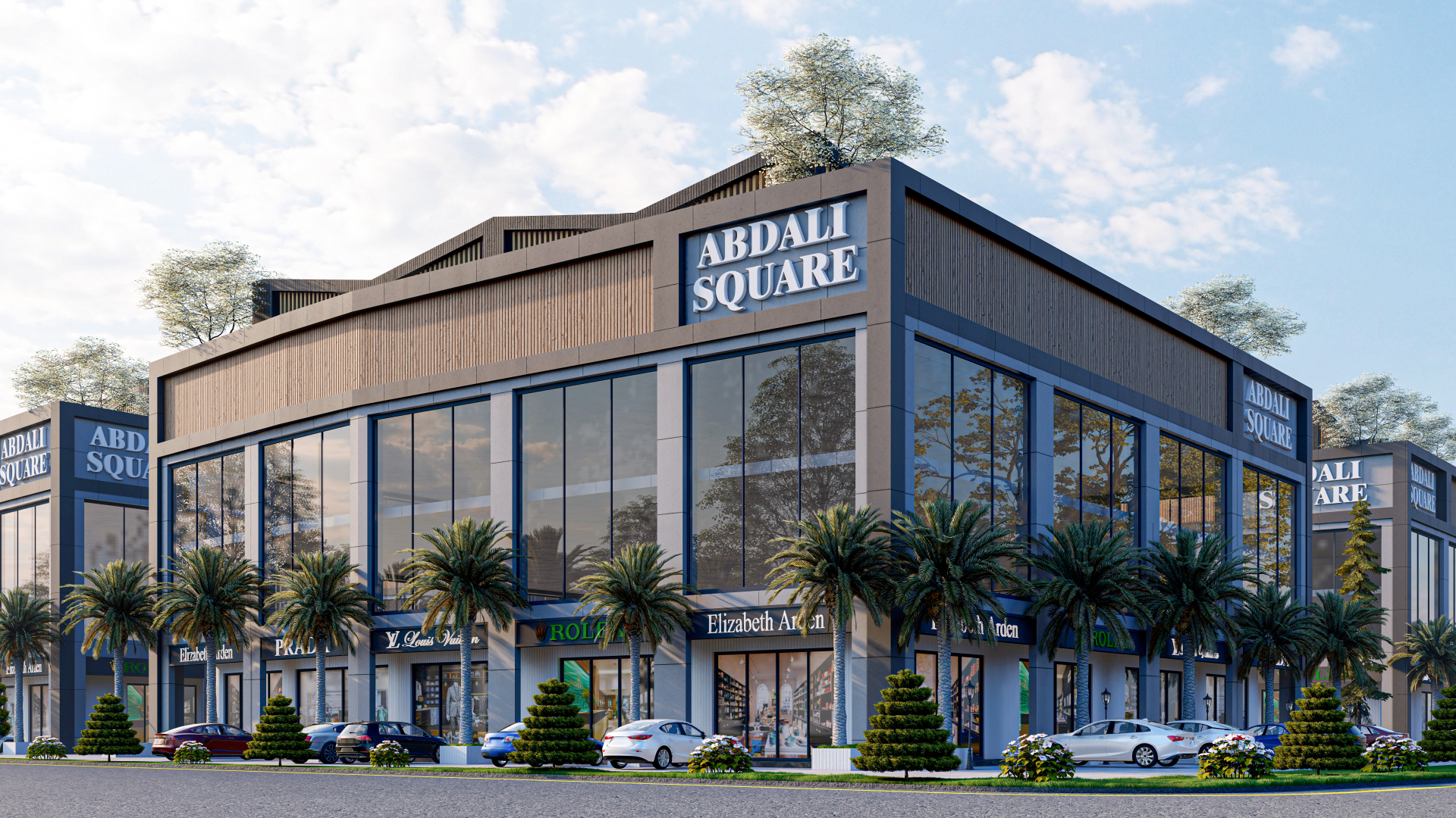 Abdali Square — Corner Elevation