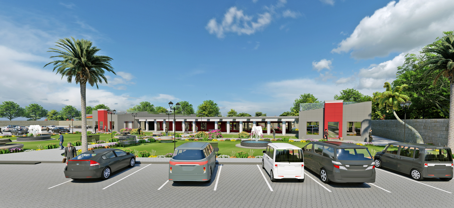 Community Plaza — Front Elevation