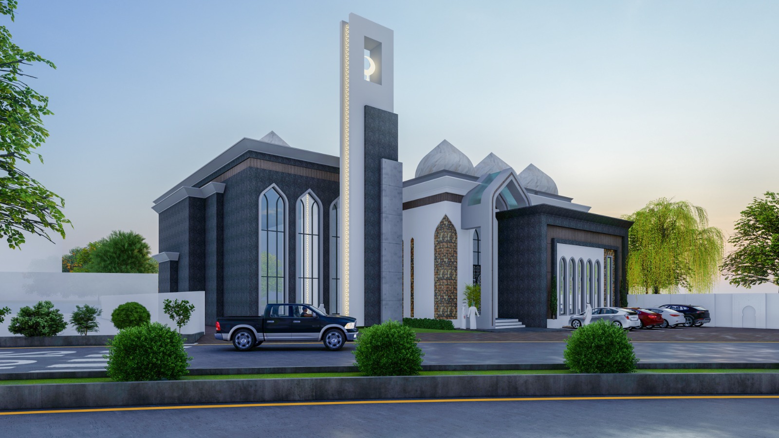 Grand Jamia Mosque — Exterior Elevation