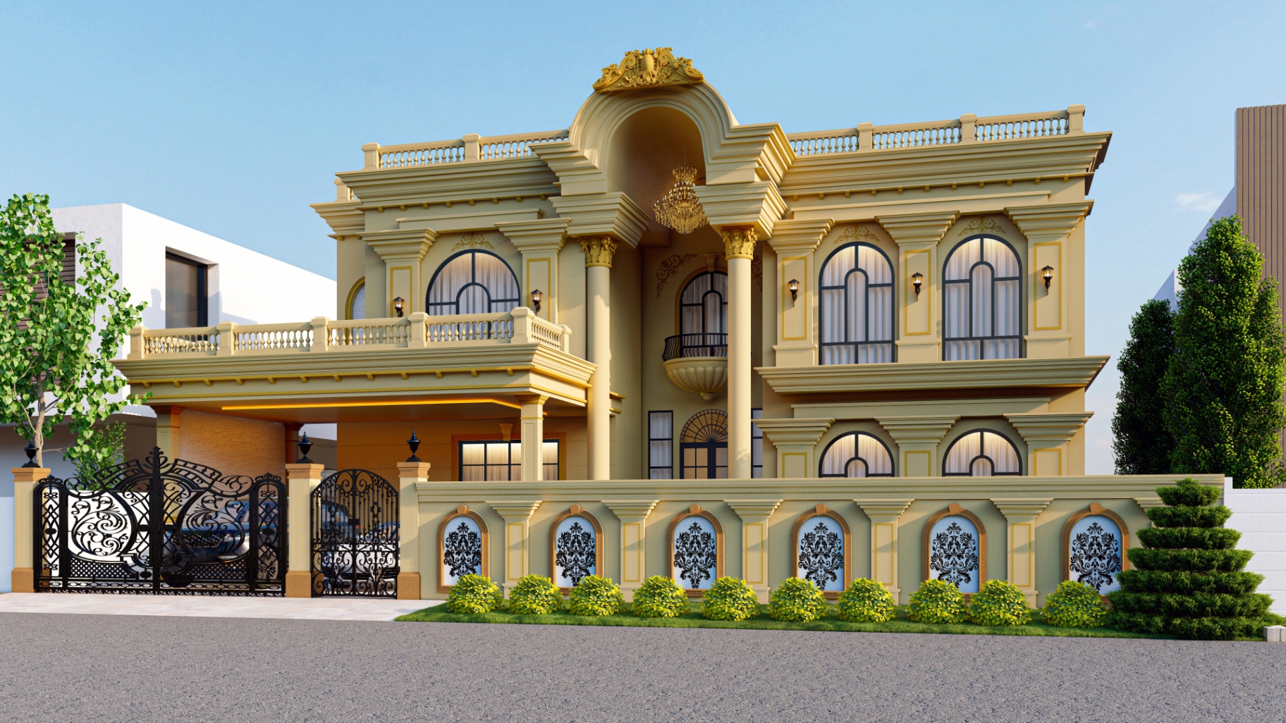 Classical Villa — Front Elevation