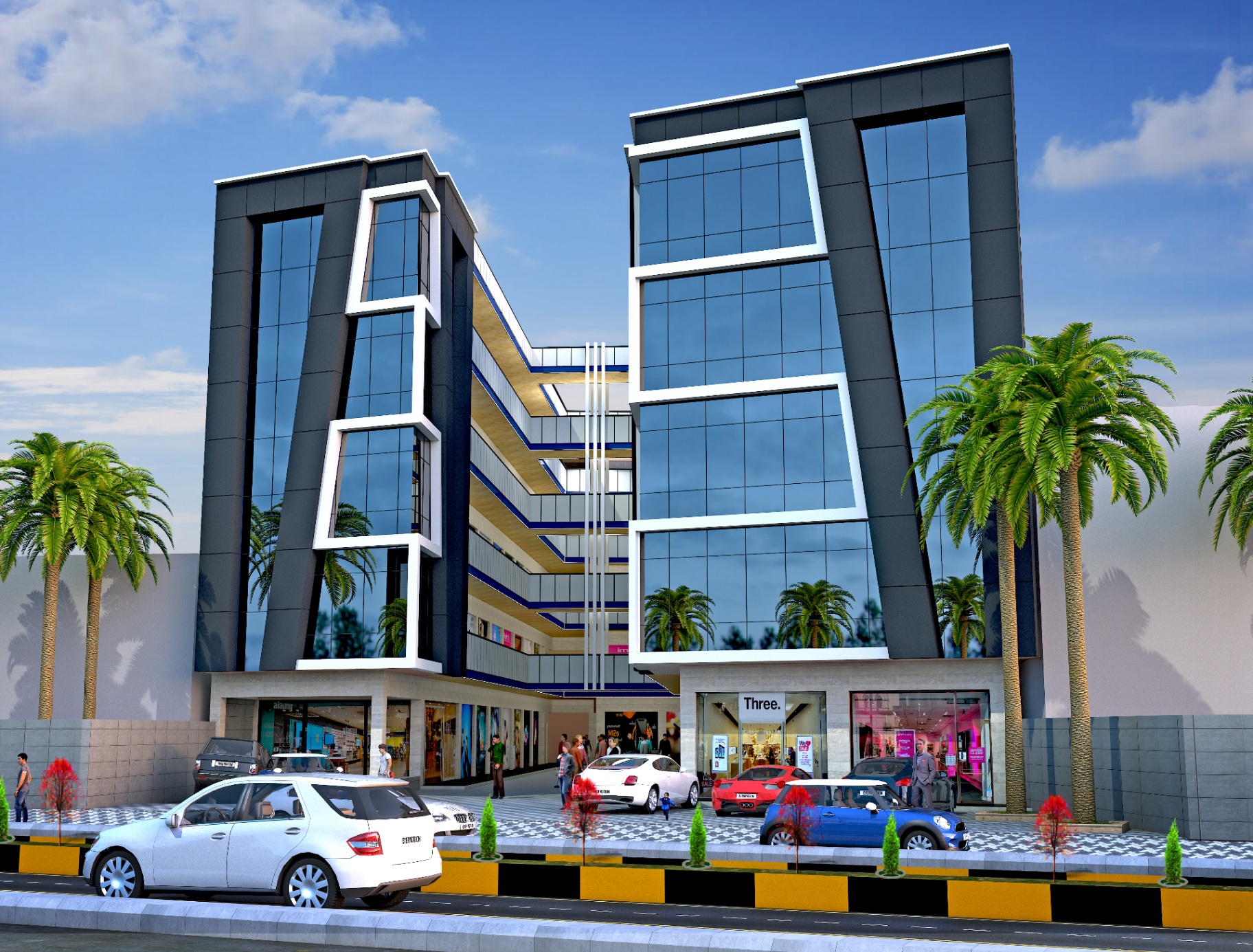 Al-Aziz Centre — Twin Tower Elevation