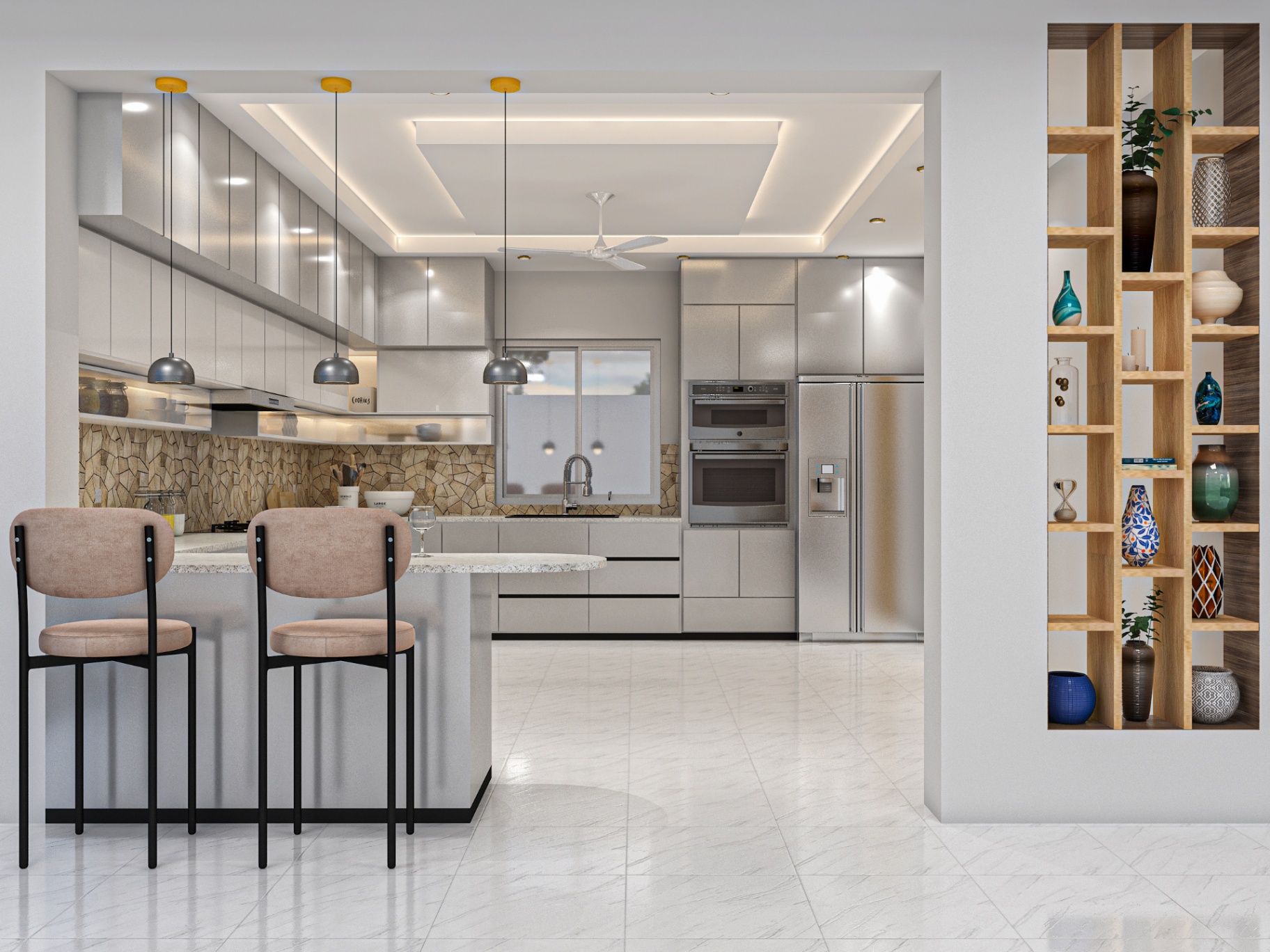 Modular Kitchen — Pearl Grey