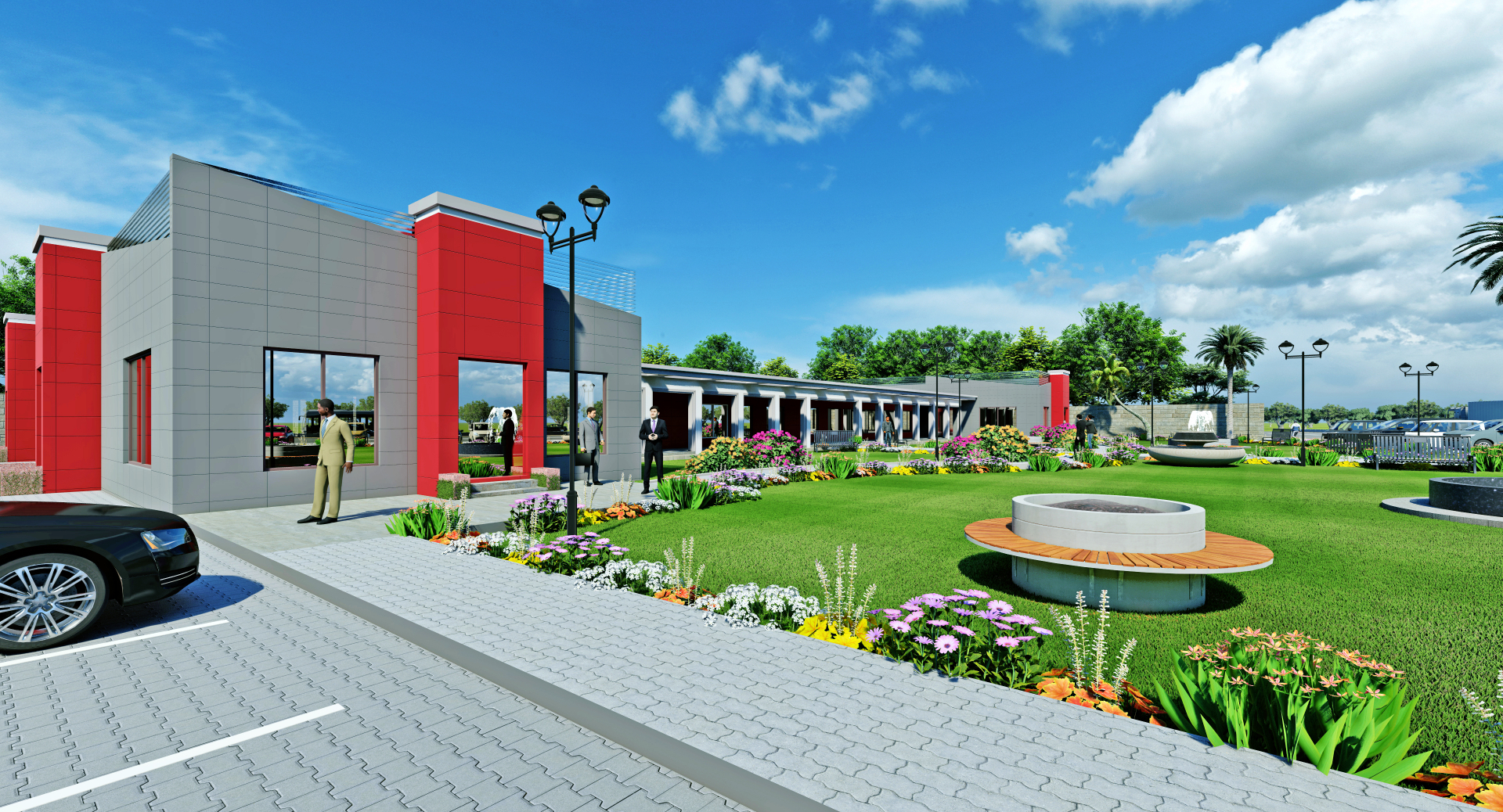 Community Plaza — Landscape View